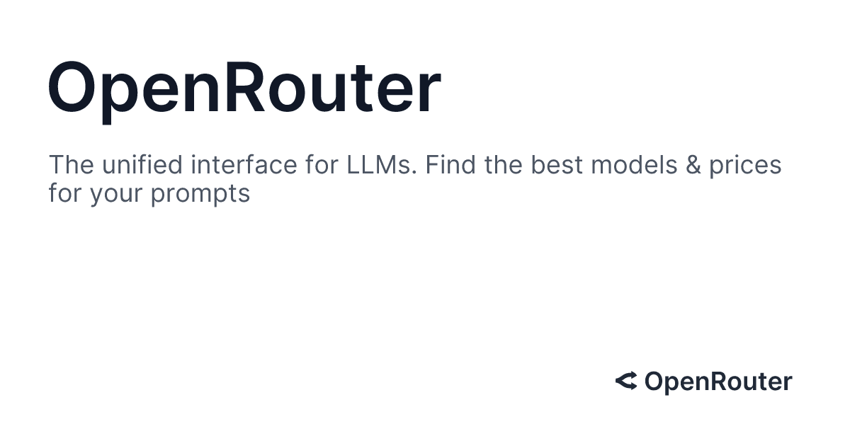 OpenRouter AI alternatives and similar AI tools